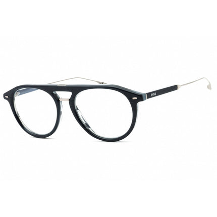 Hugo Boss Men's Eyeglasses - Blue Pilot Full Rim Plastic Frame | BOSS 1358/BB NLB ,
