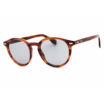 Hugo Boss Unisex Sunglasses - Light Havana Round Plastic Frame | BOSS 1365/S 0SX7 IR ,
