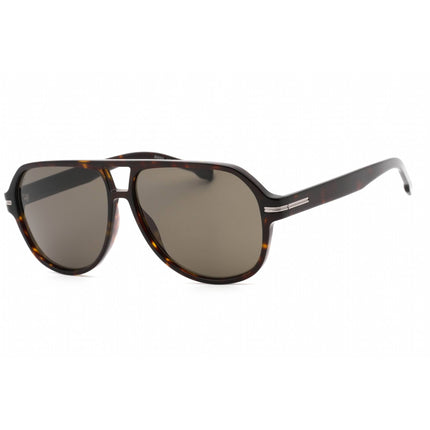 Hugo Boss Men's Sunglasses - Havana Pilot Full Rim Plastic Frame | BOSS 1507/S 0086 IR ,