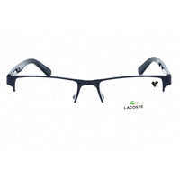 Lacoste Unisex Eyeglasses - Matte Blue Rectangular Half Rim Metal Frame | L2237 424 ,
