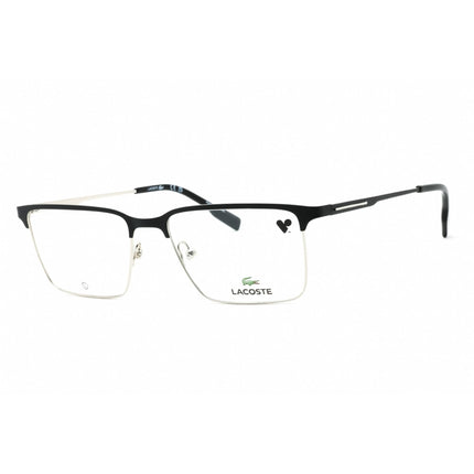 Lacoste Men's Eyeglasses - Matte Black Square Full Rim Metal Frame | L2296 002 ,