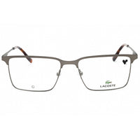 Lacoste Men's Eyeglasses - Matte Gunmetal Square Full Rim Metal Frame | L2296 033 ,