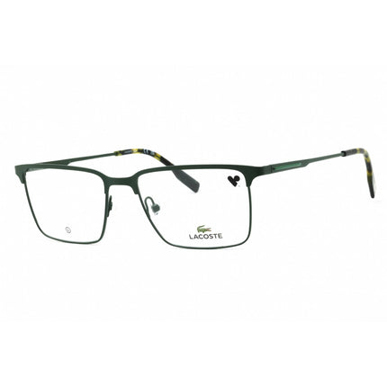 Lacoste Men's Eyeglasses - Matte Green Square Full Rim Metal Frame | L2296 301 ,
