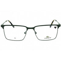 Lacoste Men's Eyeglasses - Matte Green Square Full Rim Metal Frame | L2296 301 ,