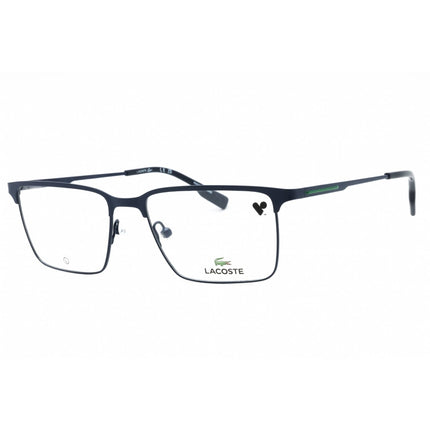 Lacoste Men's Eyeglasses - Matte Blue Square Full Rim Metal Frame | L2296 424 ,