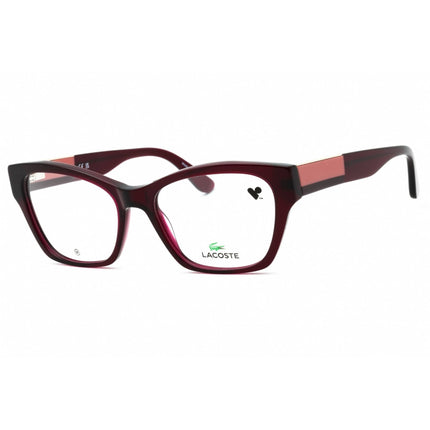 Lacoste Women's Eyeglasses - Dark Red Cat Eye Full Rim Acetate Frame | L2919 603 ,
