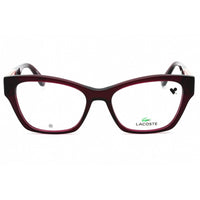 Lacoste Women's Eyeglasses - Dark Red Cat Eye Full Rim Acetate Frame | L2919 603 ,