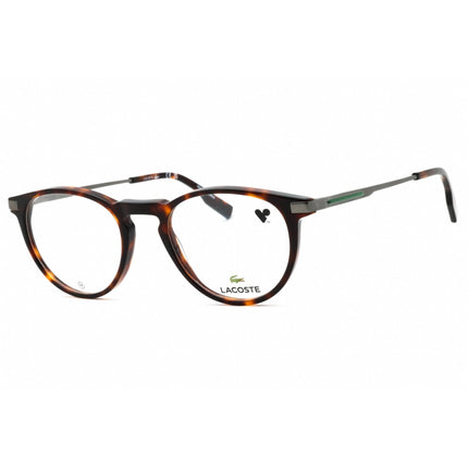 Lacoste Men's Eyeglasses - Dark Havana Round Full Rim Acetate Frame | L2941 230 ,