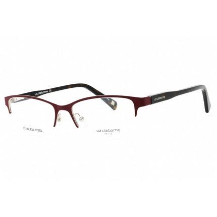Liz Claiborne Women's Eyeglasses - Burgundy Cat Eye Half Rim Frame | L 456 0LHF 00 ,
