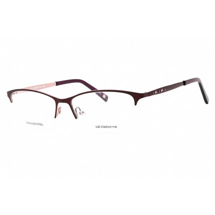 Liz Claiborne Women's Eyeglasses - Violet Lilac Cat Eye Half Rim Frame | L 654 0RY8 00 ,