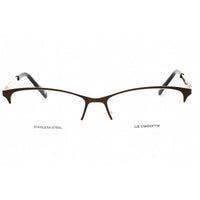Liz Claiborne Women's Eyeglasses - Matte Brown Gold Cat Eye Frame | L 654 0UFM 00 ,