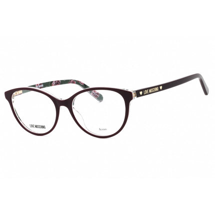 Moschino Love Women's Eyeglasses - Plum Cat Eye Full Rim Frame | MOL525 00T7 00 ,
