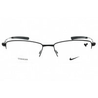 Nike Men's Eyeglasses - Black Rectangular Half Rim Titanium Frame | NIKE 6045 001 ,