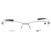 Nike Men's Eyeglasses - Gunmetal Rectangular Half Rim Titanium Frame | NIKE 6045 070 ,