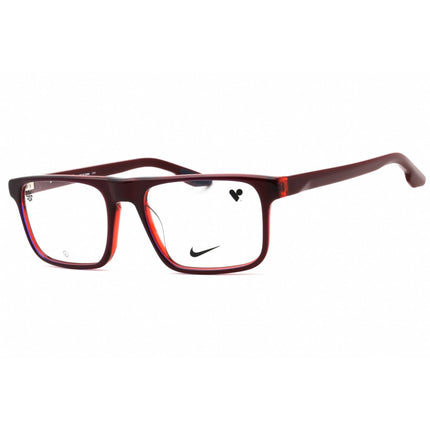 Nike Men's Eyeglasses - Bordeaux Tri-Laminate Square Acetate Frame | NIKE 7161 612 ,
