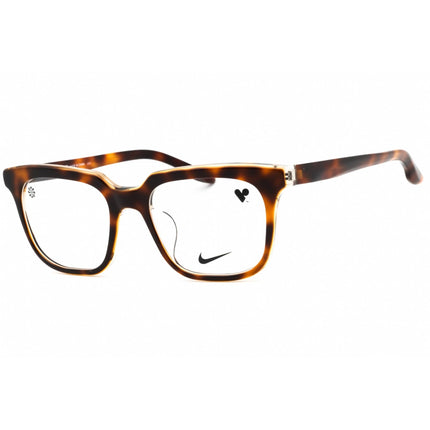 Nike Unisex Eyeglasses - Tortoise/Crystal Blush Square Acetate Frame | NIKE 7167LB 243 ,