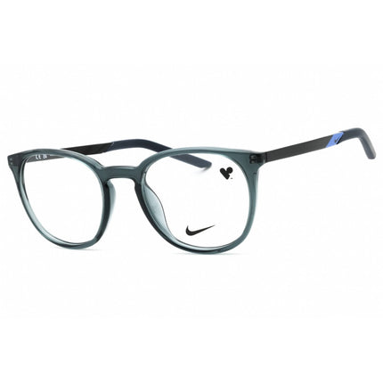 Nike Unisex Eyeglasses - Dark Grey Round Full Rim Plastic Frame | NIKE 7257 034 ,