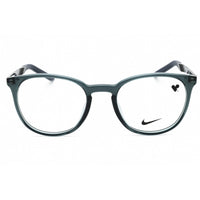 Nike Unisex Eyeglasses - Dark Grey Round Full Rim Plastic Frame | NIKE 7257 034 ,