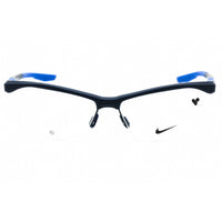 Nike Men's Eyeglasses - Matte Midnight Navy Cat Eye Half Rim Frame | NIKE 7401 410 ,