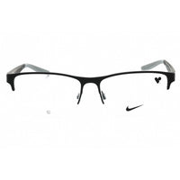 Nike Men's Eyeglasses - Satin Black/Matte Black Half Rim Metal Frame | NIKE 8153 001 ,