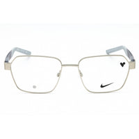 Nike Men's Eyeglasses - Satin Silver Square Full Rim Metal Frame | NIKE 8155 045 ,