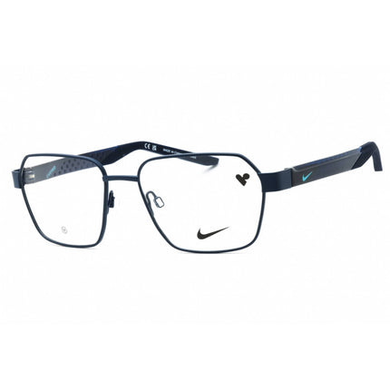 Nike Men's Eyeglasses - Satin Navy Square Full Rim Metal Frame | NIKE 8155 410 ,