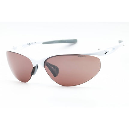 Nike Unisex Sunglasses - White Oval Half Rim Frame | NIKE AERIAL E DZ7353 100 ,