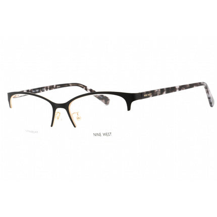 Nine West Women's Eyeglasses - Black Cat Eye Half Rim Metal Frame | NW1101X 001 ,