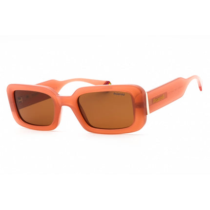 Polaroid Core Women's Sunglasses - Peach Rectangular Frame | PLD 6208/S/X 0733 HE ,