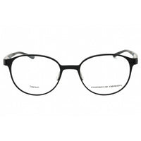 Porsche Men's Eyeglasses - Black Round Full Rim Metal Frame | P8345 A ,