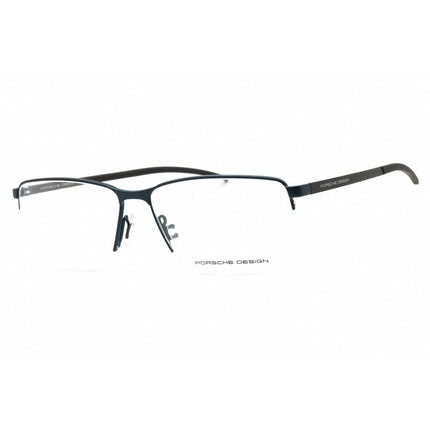Porsche Men's Eyeglasses - Dark Gunmetal Rectangular Half Rim Metal Frame | P8347 C ,