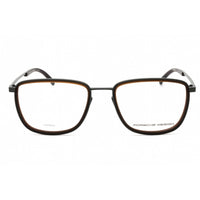 Porsche Men's Eyeglasses - Dark Grey Square Full Rim Metal Frame | P8365 E ,
