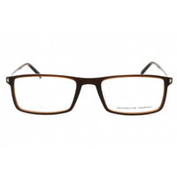 Porsche Men's Eyeglasses - Brown Rectangular Full Rim Plastic Frame | P8384 D ,