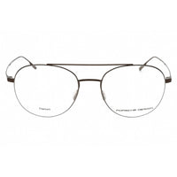 Porsche Men's Eyeglasses - Brown Aviator Full Rim Metal Frame | P8395 D ,