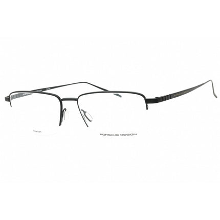 Porsche Men's Eyeglasses - Black Rectangular Half Rim Titanium Frame | P8396 A ,