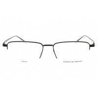 Porsche Men's Eyeglasses - Black Rectangular Half Rim Titanium Frame | P8396 A ,
