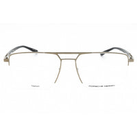 Porsche Men's Eyeglasses - Palladium Silver Pilot Half Rim Titanium Frame | P8398 B ,