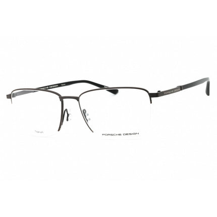 Porsche Men's Eyeglasses - Brown Rectangular Half Rim Titanium Frame | P8730 C ,