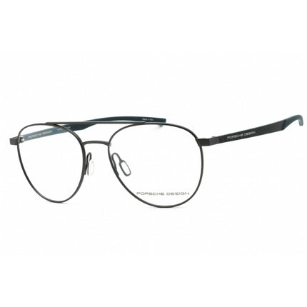 Porsche Men's Eyeglasses - Dark Grey/Blue Aviator Full Rim Metal Frame | P8754 A ,