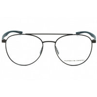 Porsche Men's Eyeglasses - Dark Grey/Blue Aviator Full Rim Metal Frame | P8754 A ,