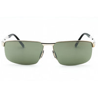 Porsche Men's Sunglasses - Gold Rectangular Full Rim Titanium Frame | P8917 D ,