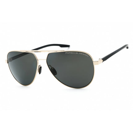 Porsche Men's Sunglasses - Gold Aviator Full Rim Metal Frame | P8935 B ,