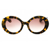 Roberto Cavalli Women's Sunglasses - Shiny Havana Oval Plastic Frame | SRC010M 0AGG ,