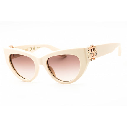 Roberto Cavalli Women's Sunglasses - Shiny Beige Cat Eye Plastic Frame | SRC017M 09X7 ,