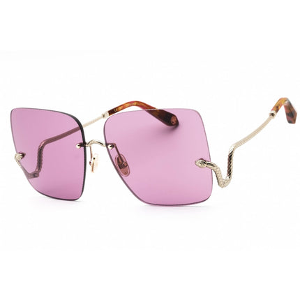 Roberto Cavalli Women's Sunglasses - Shiny Light Gold Rimless Frame | SRC061 0594 ,