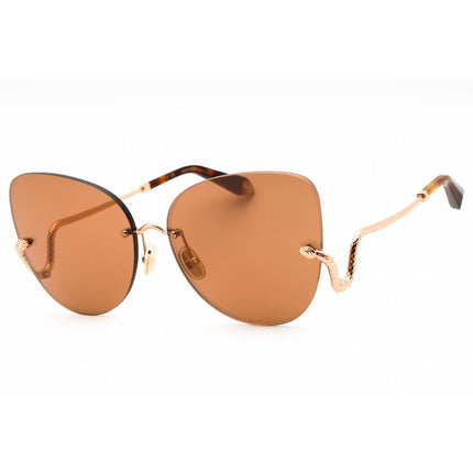 Roberto Cavalli Women's Sunglasses - Copper Cat Eye Rimless Metal Frame | SRC062 8FCX ,