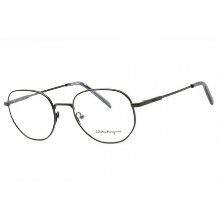 Salvatore Ferragamo Men's Eyeglasses - Shiny Dark Gunmetal Metal Frame | SF2215 070 ,