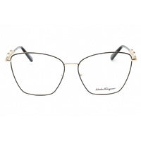 Salvatore Ferragamo Women's Eyeglasses - Gold/Black Cat Eye Metal Frame | SF2217 703 ,