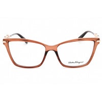 Salvatore Ferragamo Women's Eyeglasses - Transparent Brown Cat Eye Frame | SF2921 232 ,