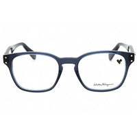 Salvatore Ferragamo Men's Eyeglasses - Crystal Navy Square Acetate Frame | SF2925 420 ,